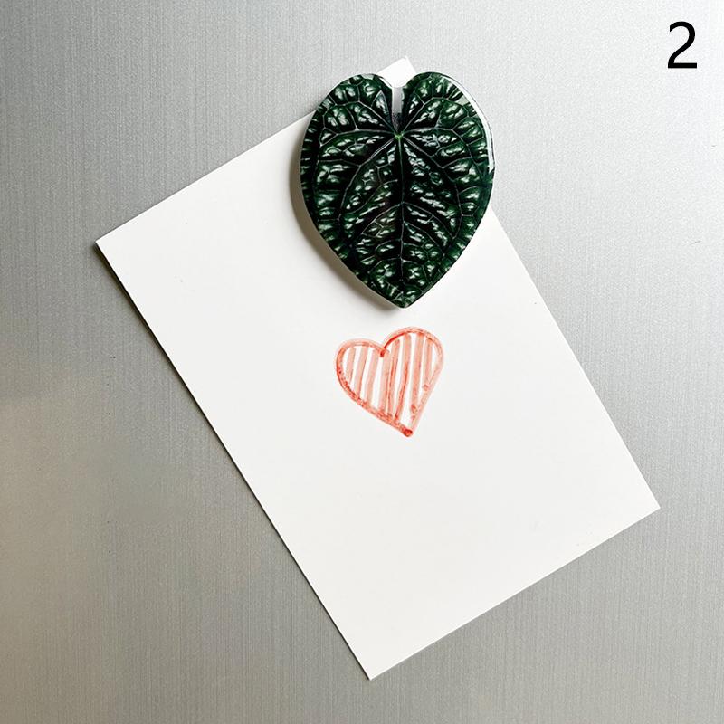 Fridge Magnet Stickers Simulate Leaves Shape Message Memo Paper Fixed For Home Office Work Education Supplies