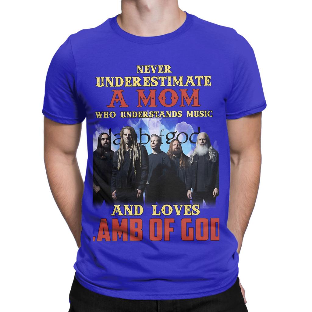 Never Underestimate A Mom Who Loves Heavy Metal Band Funny Graphic 100 Cotton Tshirt Lamb Of God Tees Tops For Unisex