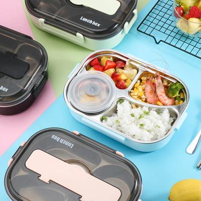Leak-Proof Bento Box Dinnerware Set, 1300ml Food Container for Adult and Student, Stainless Steel 304, With Soup Bowl