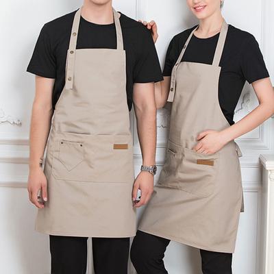 Delantal de cocina con lazo ajustable para mujer y hombre, ropa de trabajo de chef, delantal de repostería, uso diario
