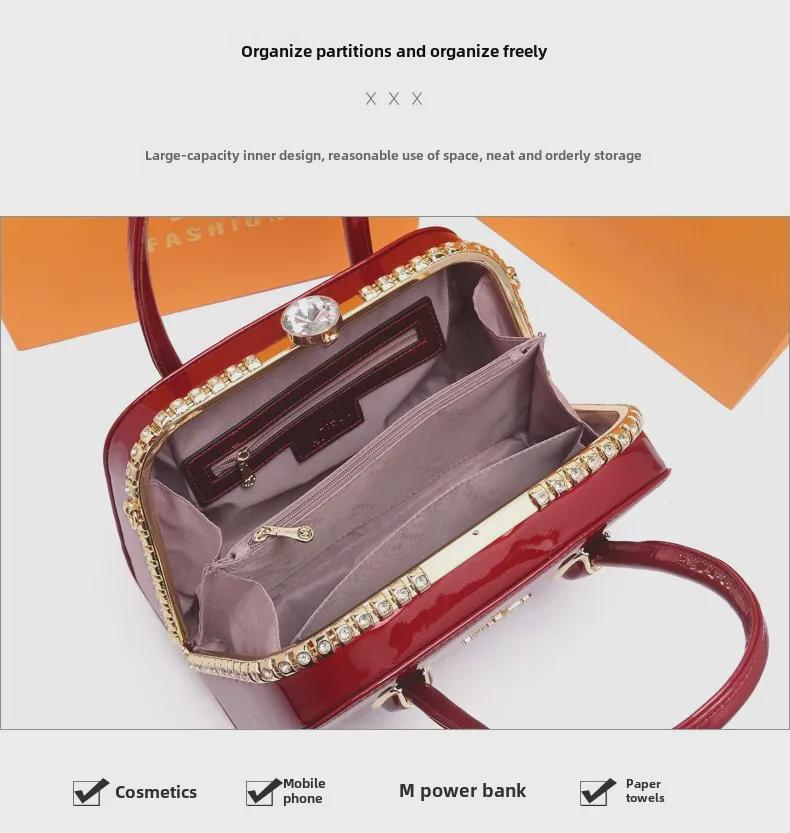 Trendy Dámská crossbody kabelka z pravé kůže 2025 - Všestranná pro matky středního věku