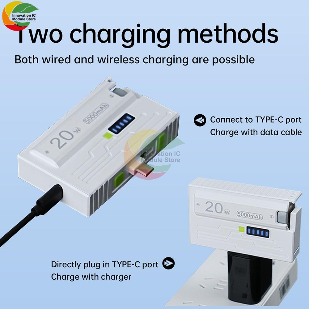 1 Section 21700 Battery Box DIY Kit With Ejector Plug Mobile Power Shell 20W Fast Charging Dual Mode Support Small Current
