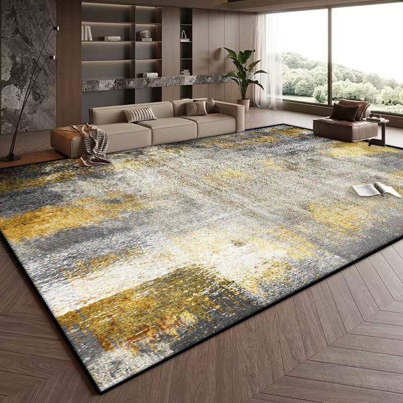 Nordic Abstract Style Carpet Living Room Ink Wash Decoration Bedroom Lounge Non-slip Washable Rug Home Bedside Soft Floor Mat