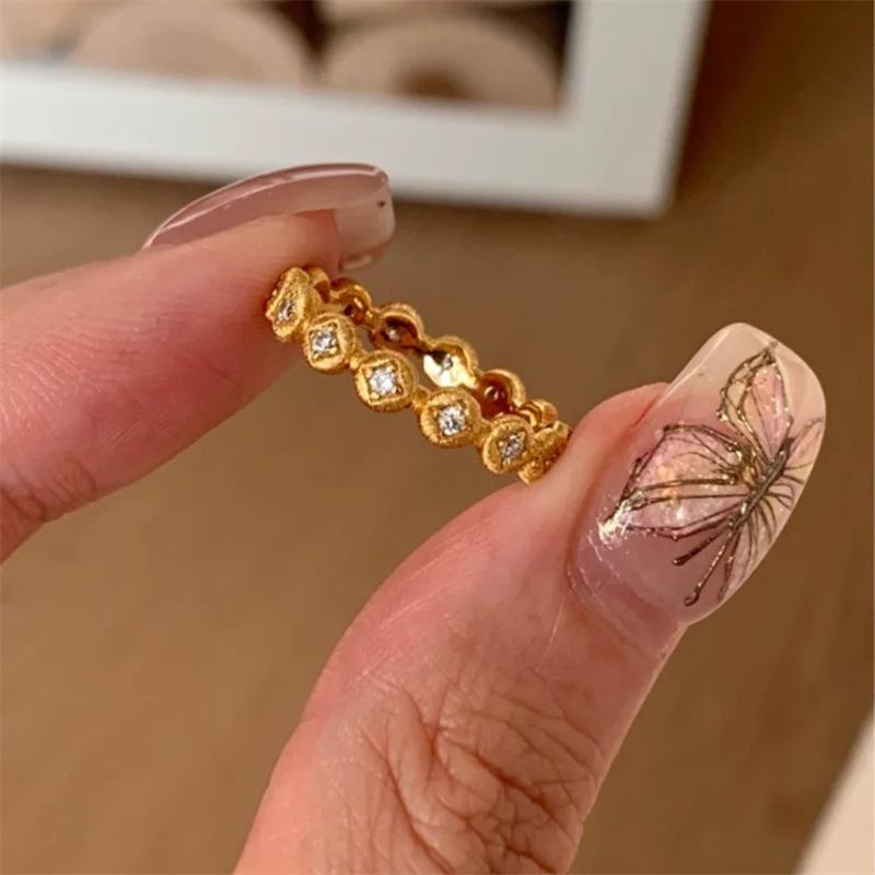 

Geometric Unique Contemporary Zirconia Ring For Women With Adjustable Fit And Style A