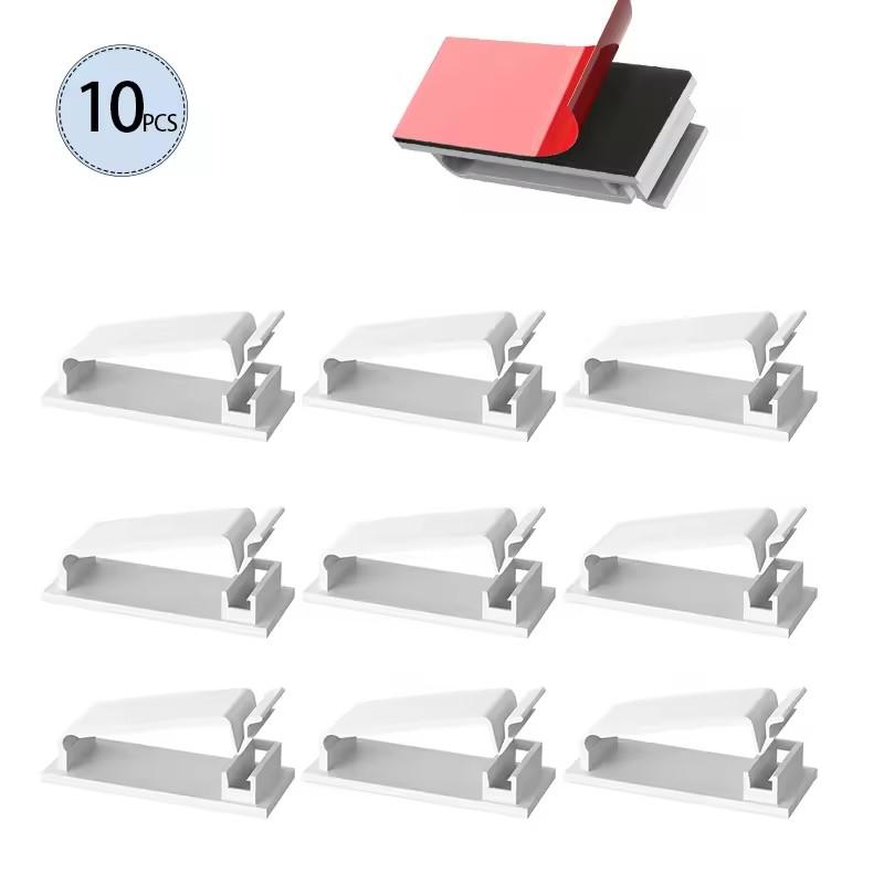 5/10/20 Pcs Self Adhesive Cable Management Clips Cable Organizers Wire Clips Cord Holder for TV PC under Desk Home Off