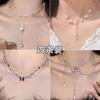 Camellia Double-layer Pearl Necklace Women's Summer Light Luxury High-end Niche Design Neck Chain Temperament Fringed Collarbone Chain