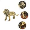 Retro Lion Statue Cute Mini Lion Sculpture Brass Lion King Figurines  Car Ornament