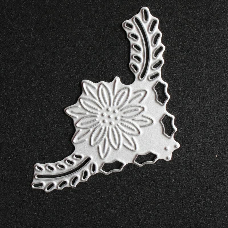 Winkel-Blumen-Spitzen-Stanzformen, Metallschablone, DIY, Scrapbooking, Album, Papier, Karte, Prägung, Handwerk, gestanzt