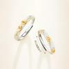 Sweetheart Couple Pair Ring Light Luxury Auspicious Cloud Ring Open Ring Valentine's Day Gift for Men and Women