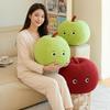 Kawaii Rotes / Grünes Apfel Plüschtier Gefüllt Niedliches Obstkissen Rückenstützkissen Sofa Stuhl Dekor Geschenk