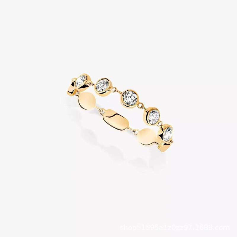 Mei Jia Women s Honeycomb Bubble Diamond Ring – Versatile Fashion Design Size 6