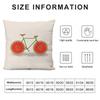 Fruit Orange Lemon Bicycle Cushion Cover Silky Short Plush Double-Sided Printed Pillow Case For Sofa All Seasons Home Decor Gift