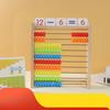 Classic Wooden Educational  Math 10-Row Counting Toy 100 Beads With Counting Sticks Number Alphabet Card Preschool Math Learning