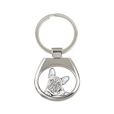 French Bulldog, Frenchie - Keychain with a Dog, Keychain with a Print, Personalized Pendant from the Brand
