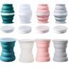 320ml/350ml Portable Silicone Foldable With Lanyard Heat Resistant Collapsible Cup Lid Storage Travel Mug For Hot Water Bar Tool