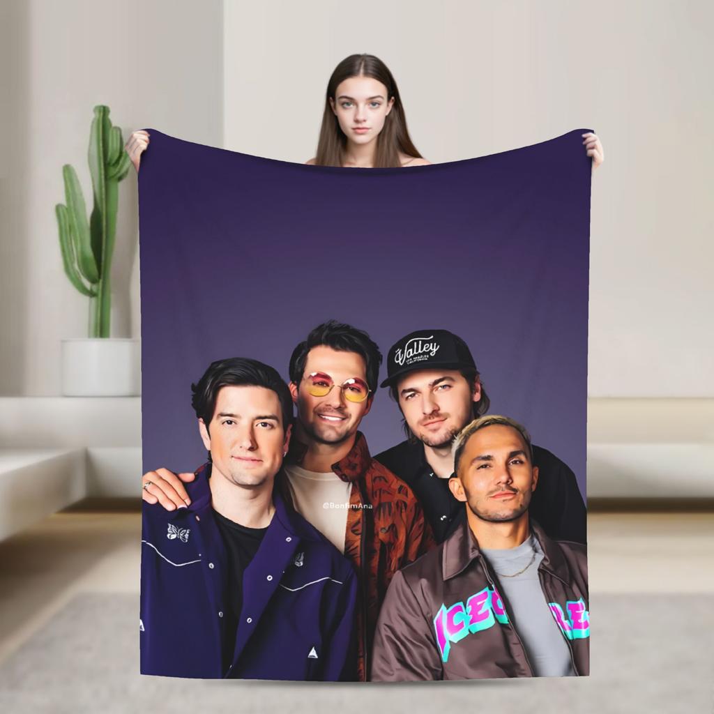Big Time Rush Band Flannel Blanket Winter Super Soft Throw Blanket for Girls Boys Outdoor Funny Bedspread Sofa Bed Cover