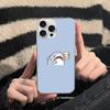 Cute anime Shark Phone Case For iPhone 17 16 15 14 13 12 11 Pro Max Plus Satin Colorful Cover