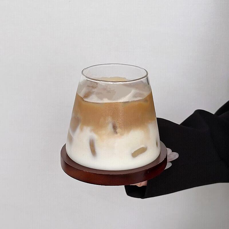 Mount Fuji Glass Coffee & Cold Drink Cup with Lid