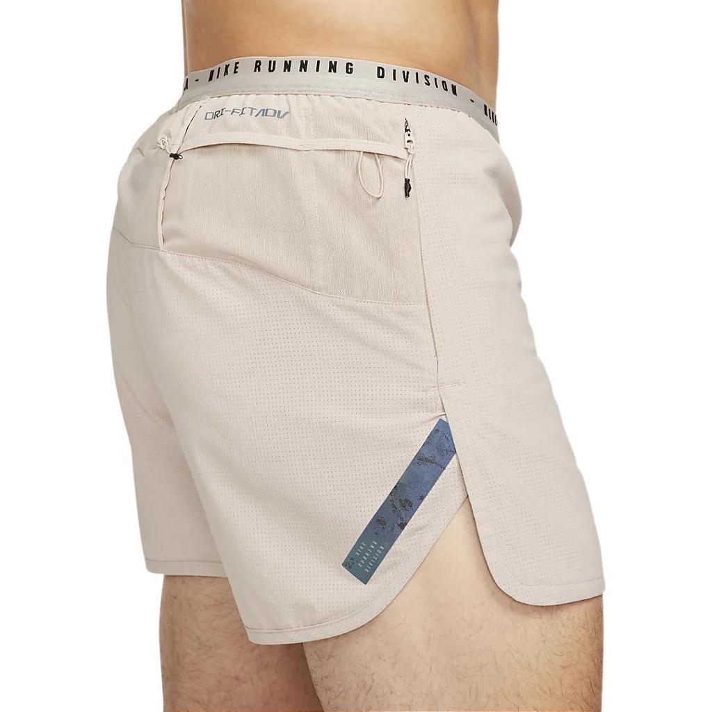 Nike Dri-FIT ADV Run Division Side Reflective Strip Drawstring Straight Leg Shorts Men shorts Fossil-Grey DV9291-292