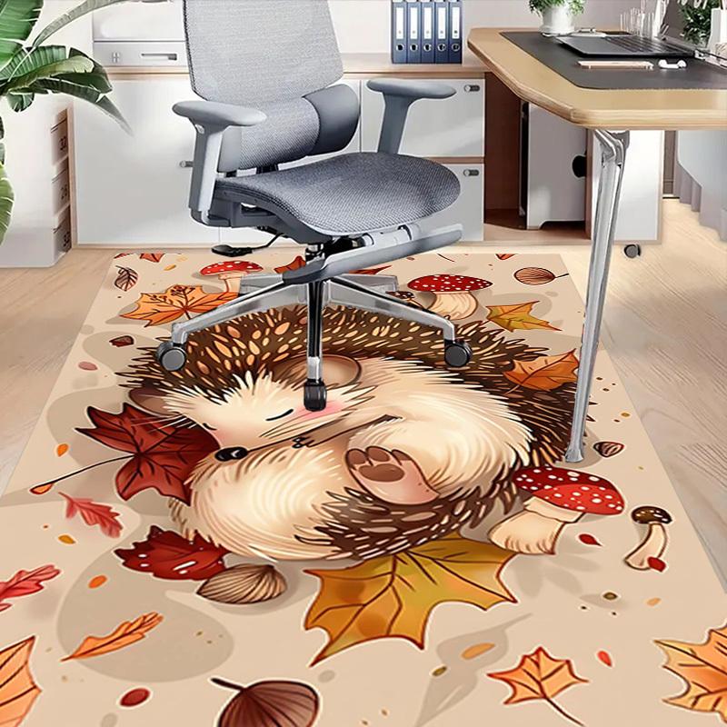 1PC Hedgehog, Autumn Extra Large Non Slip Floor carpet, Office, family, bedroom, Studio   Large Area Rug Indoor Rugs, , Vibrant Colors