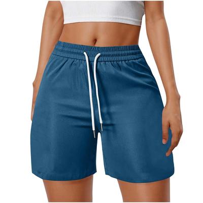 Women's Sports Shorts Casual Loose Solid Color High Waisted Shorts