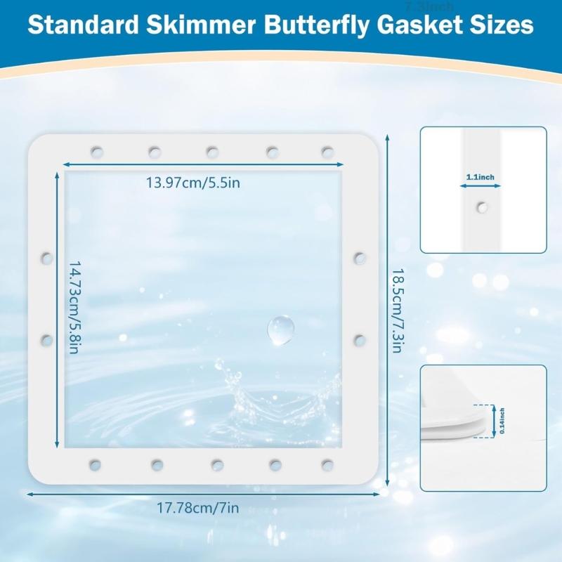 Strong Pool Pump Accessory Gaskets 2Pcs Sealing Washers Weather Resistant Sealing for Above Ground Skimmer Systems