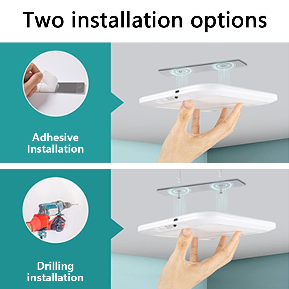 Sensor ceiling light, rechargeable magnetic installation LED light, three color temperatures available, with remote control.