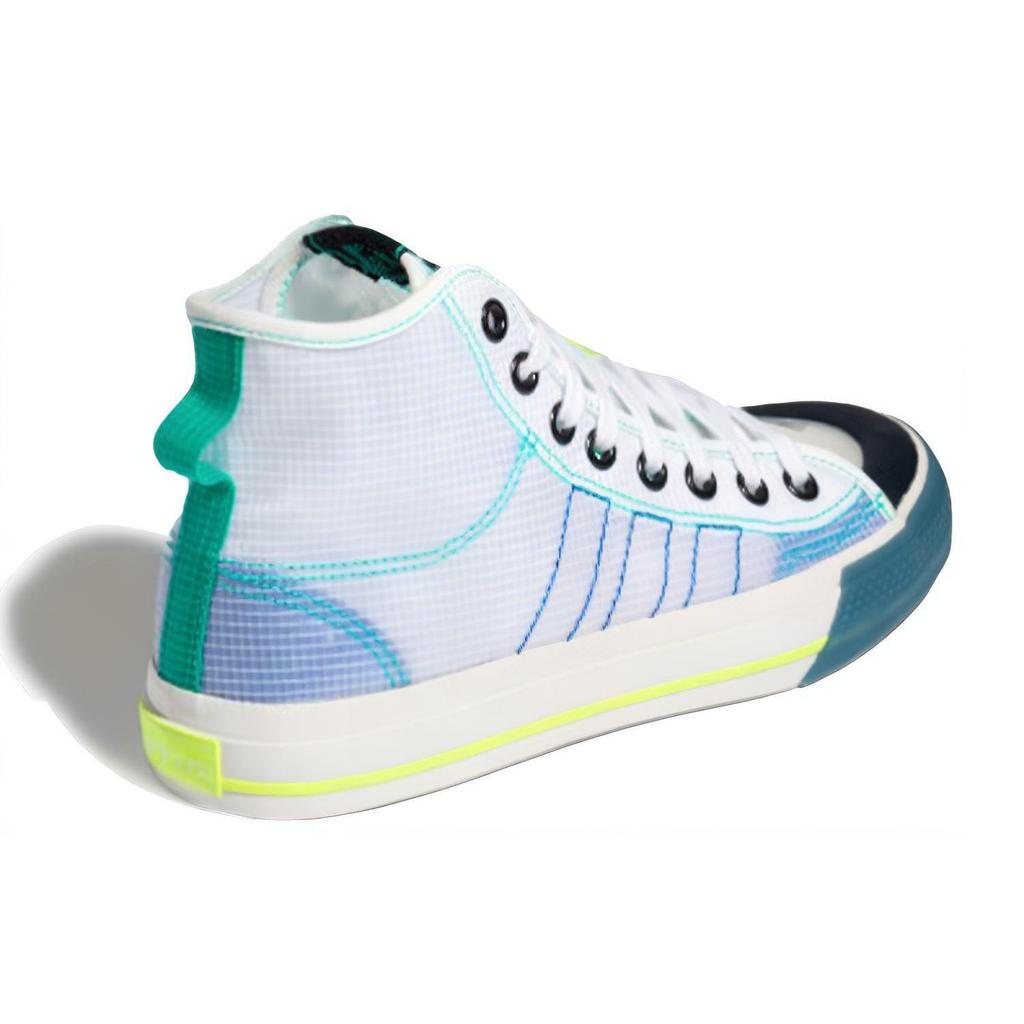 adidas Nizza High RF 'White Lush Blue' (Unisex) Cloud White / Lush Blue / Legend Ink Skateboard Shoes FY3093