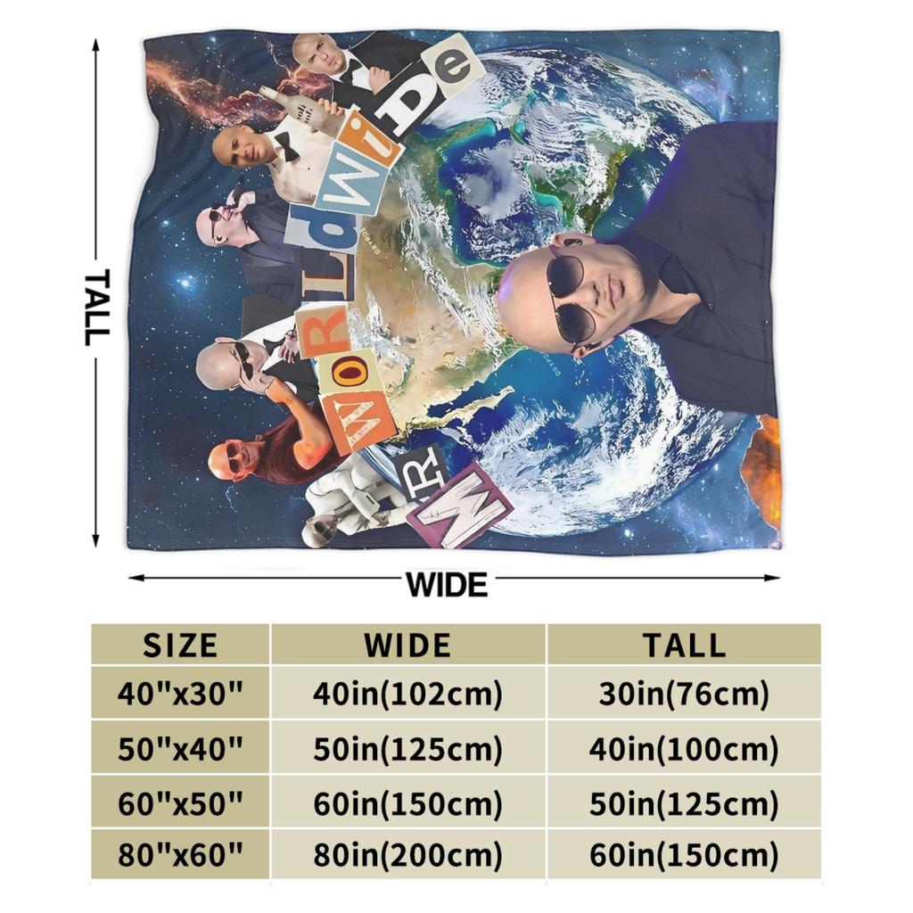 Pitbull Pan. Celosvětové legrační meme deky Teplé měkké plyšové přehozy pro domácí dekoraci Cestování Kancelář Flanelové přehozy na postel Postel