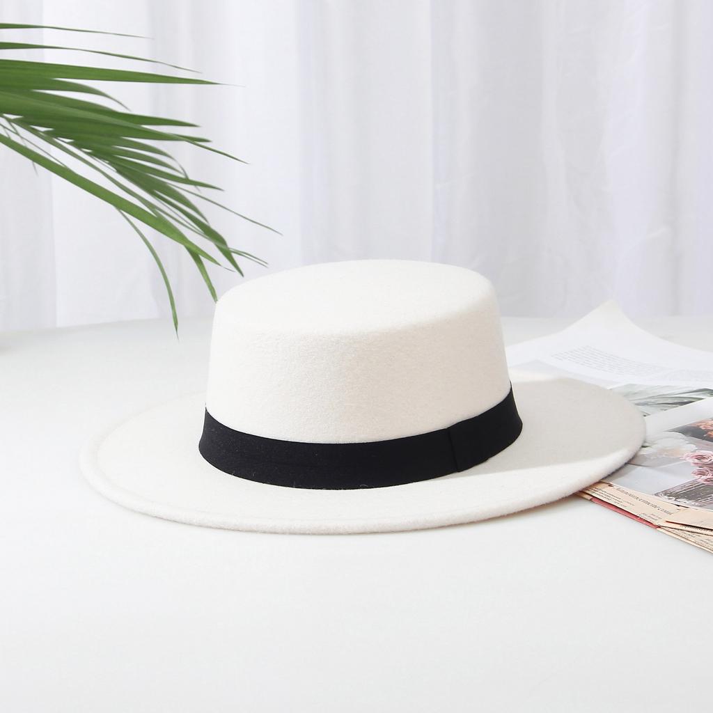 Wool Top Hat Women'S Autumn And Winter Extended Brim Hat French Retro Warm Jazz Hat Manufacturer