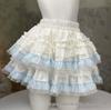 Sweet White Puffy Lace Ballet Skirt - Petite, High Waist, Elastic Waistband