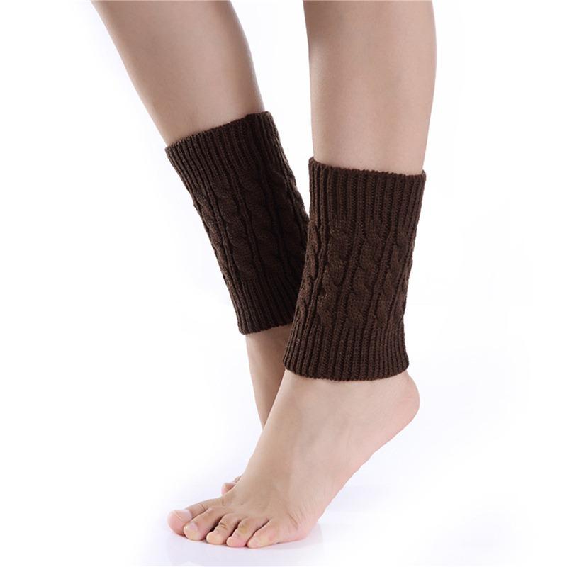 Women's Knitted Leg Warmer Winter Short Leg Warmers Boot Cuffs Fashion Thermal Ladies Legging Foot Warmer