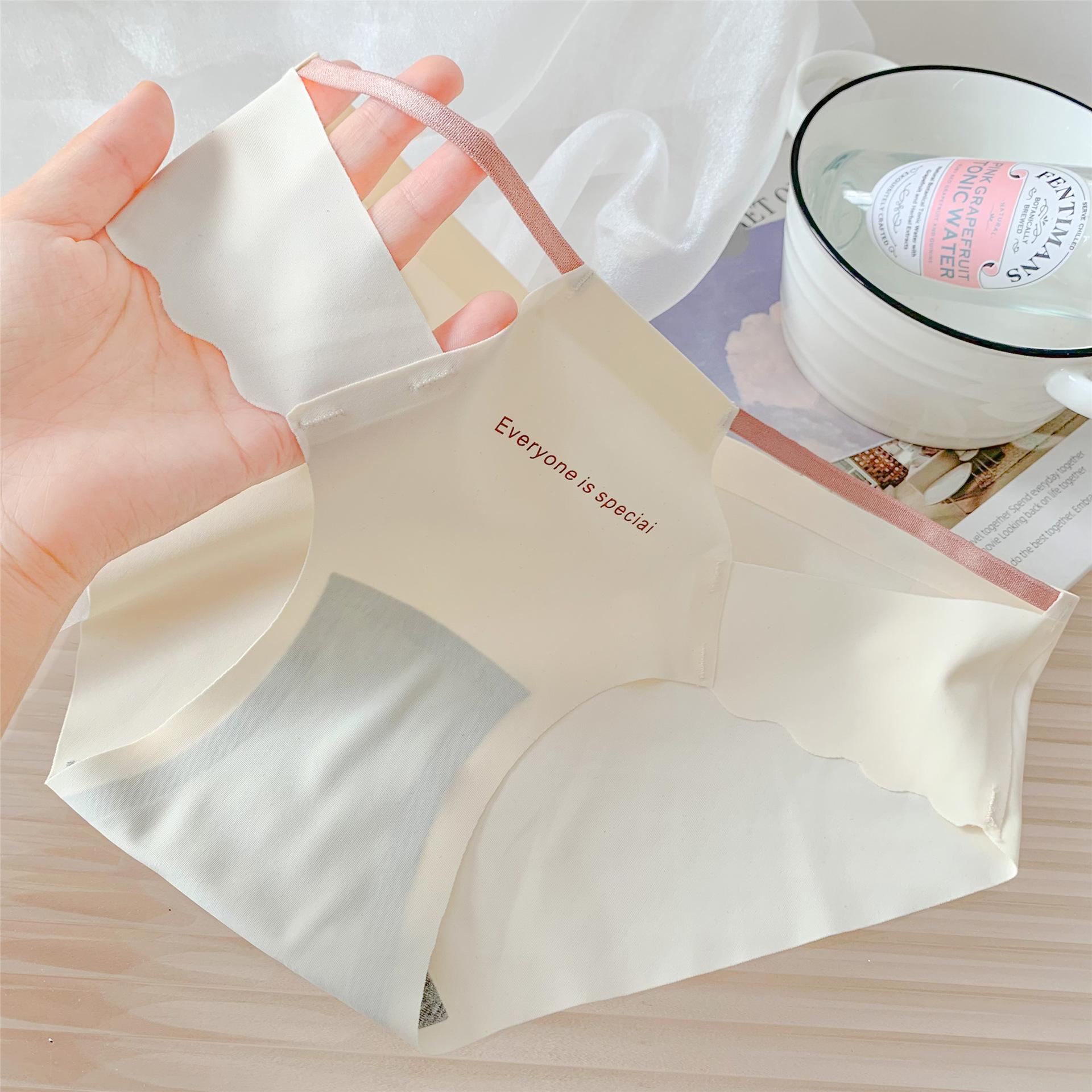 

Женское нижнее белье с вырезами, сексуальное, из ледяного шелка, женское летнее ультратонкое нижнее белье с низкой посадкой L