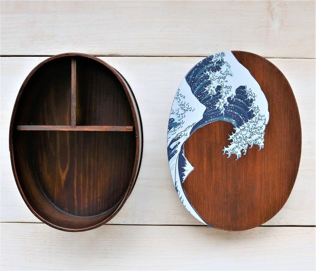 Bento-Box mit 18cm x x Urethan Kishu Design j-kitchens Reisaufbewahrungsfunktion, 13,5cm 6,8cm, 700ml, Beschichtung, Maki-e