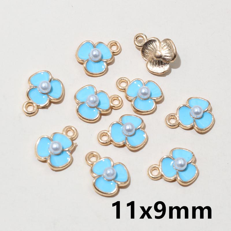 20pcs Metal Enamel Heart Flower Piano Charms Pendant DIY Jewelry Making Accessories for Necklace Earrings Bracelet