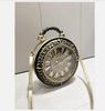 Luxury Designer Purses and Handbags Shoulder Bags funny clock-shaped bag funny Women's round bag pu leather Woman's bag