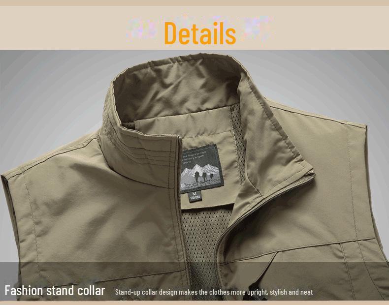 Neues LOGO Herren Slim Frühling Outdoor Weste Jacke zum Angeln & Fotografieren (7882)