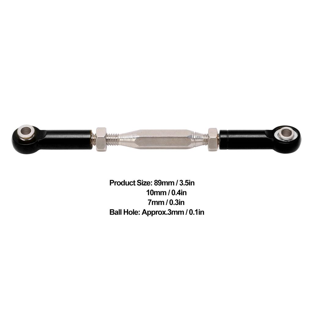 RC Servo Link Pull Rod Metal Steering Tie Rod for JLB 1Celsius10 RC Truck Cars
