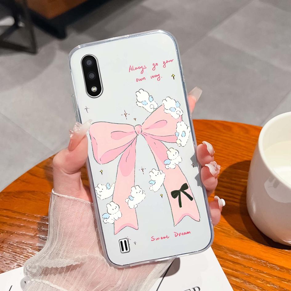 New Cases For Samsung A01 A02 A02S A03 Core A04 A04E A10 A10E A10S A11 A12 A13 A14 A21 A22 New Pink Wings Pattern Silicone High Shockproof For Samsung
