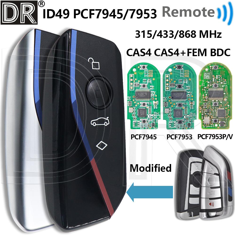 DR CAS4+FEM BDC Upgrade U-Stil ID49 PCF7945/53 315/433/868MHz Keyless Go Auto-Fernschlüssel für BMW 1 3 5 6 7 Serie F-Chassis