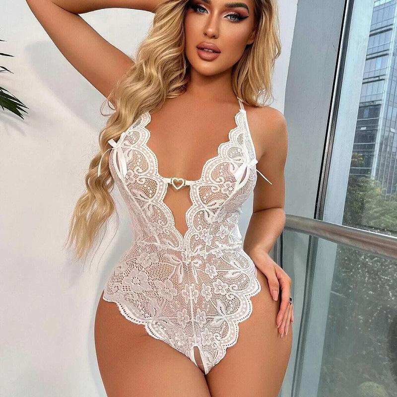 Sesto Senso Lingerie In Rete Di Pizzo Con Apertura Sul Cavallo – Body Sexy Regolabile Per Donne – Fatto In UE