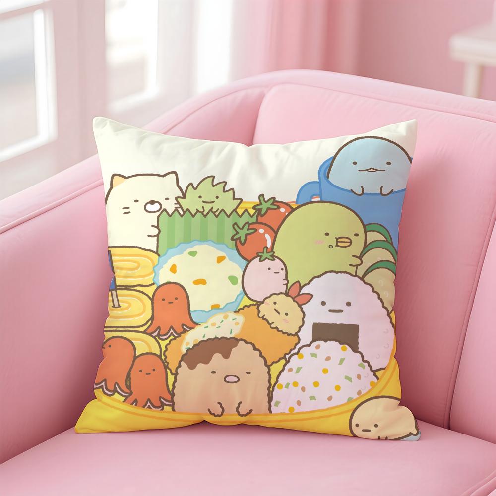 S-Sumikko Gurashi Cushion Cover Pillow Case Soft Friendly Fabric & Concealed Zipper