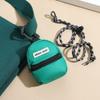 Neck Hanging Coin Purse New Polyester Earphone Storage Bag Mini Wallet Anti-theft Contrasting Color Small Key Bag