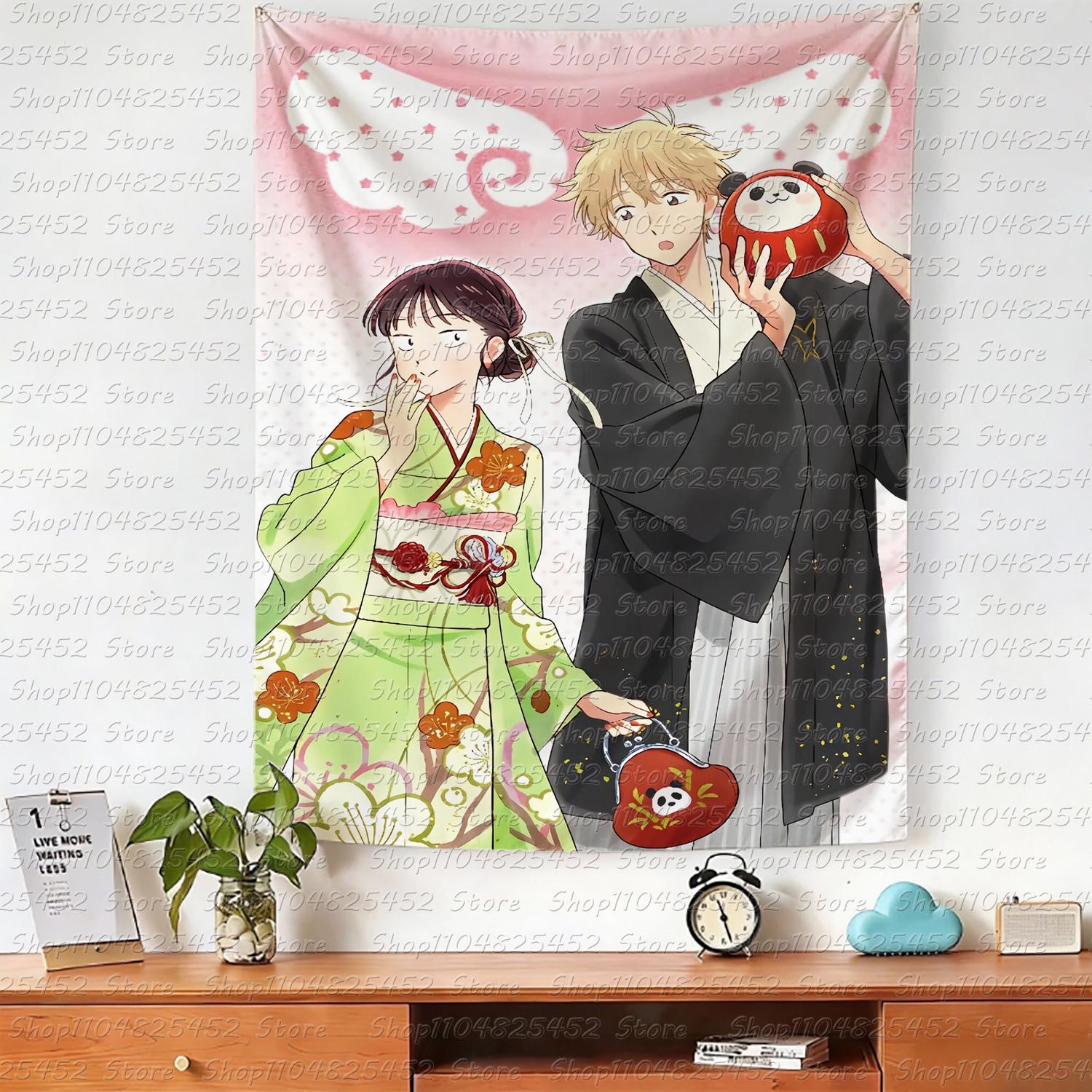 Kawaii Home Decor Wall Hanging Tapestry Cute Home Decor Tapestry Anime Pink Girl Tapestry Cute Girl Tapestry 74x94cm(29x37in)