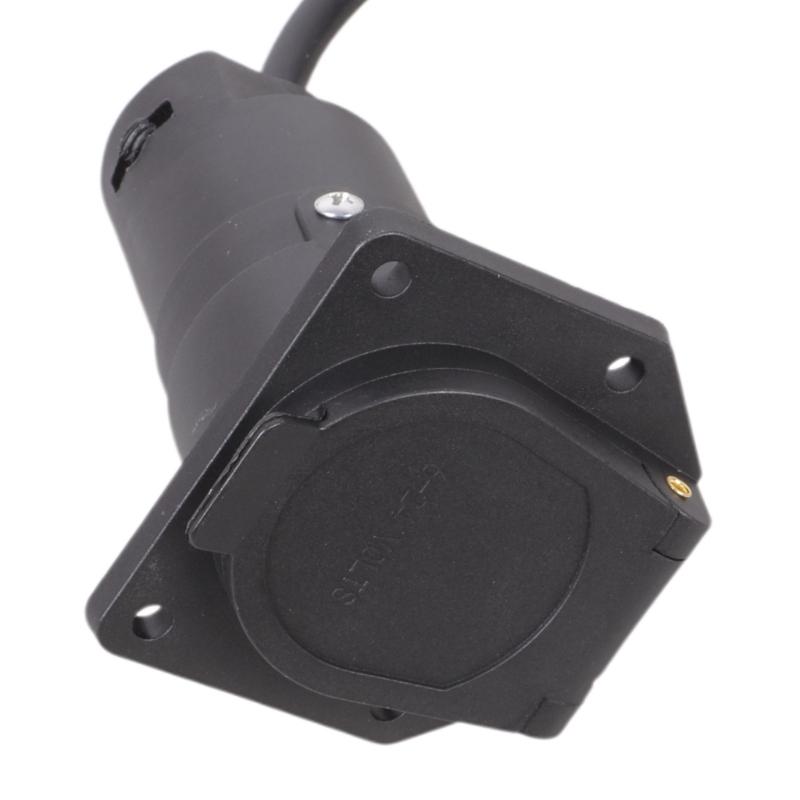 Anhängeradapter 5-polig 7-polig Doppelkopfstecker 60cm ABS-Konstruktion Geeignet für Fahrzeugabschleppen Kompatibilität