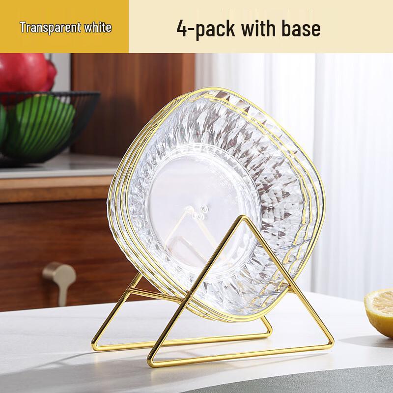 Transparent Food-Grade Nordic Dining Bone Plate Set