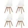 Day and Night - Day and Night Dining Chairs 4 Pcs White Plastic
