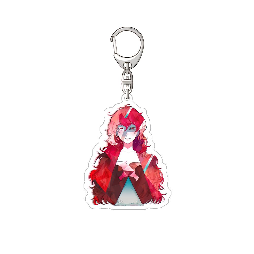 Land of the Lustrous Phosphophyllite rutile amethyst Obsidian Yellow diamond Ghost quartz Acrylic Keychain Bag pendant Fans Gift