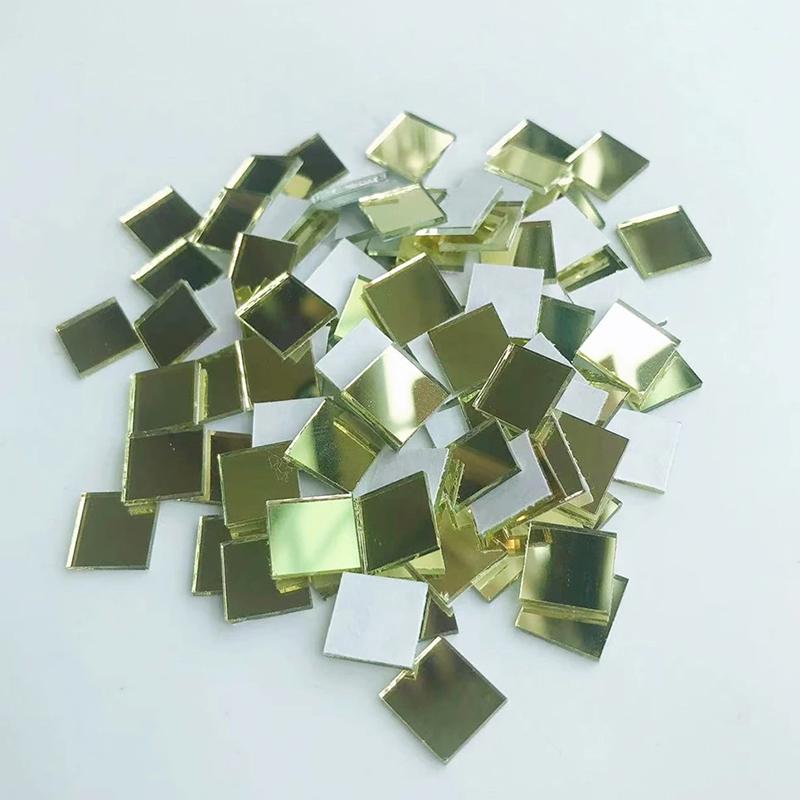100Pcs/lot 2x2cm Mini Square Glass Mirror Mosaic Tiles For Wall Bathroom Diy Home Decoration Crafts Wall Artwork Decor