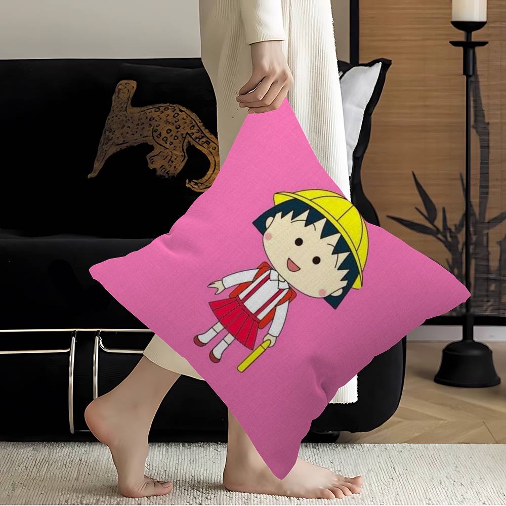 Chibi Maruko-chan Obal na vankúš Obal na vankúš Poťah na čalúnenie Dekoračný vankúš na pohovku Obal na vankúš